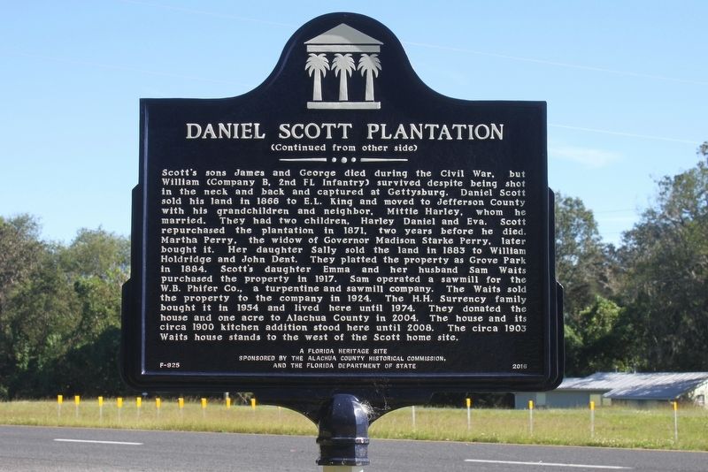 Daniel Scott Plantation Marker Side 2 image. Click for full size.