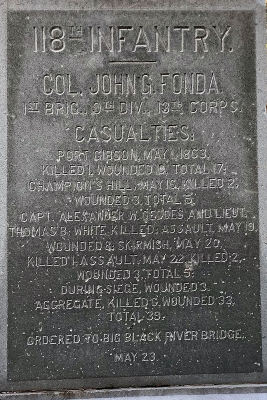 Illinois 118th Infantry. Marker image. Click for full size.