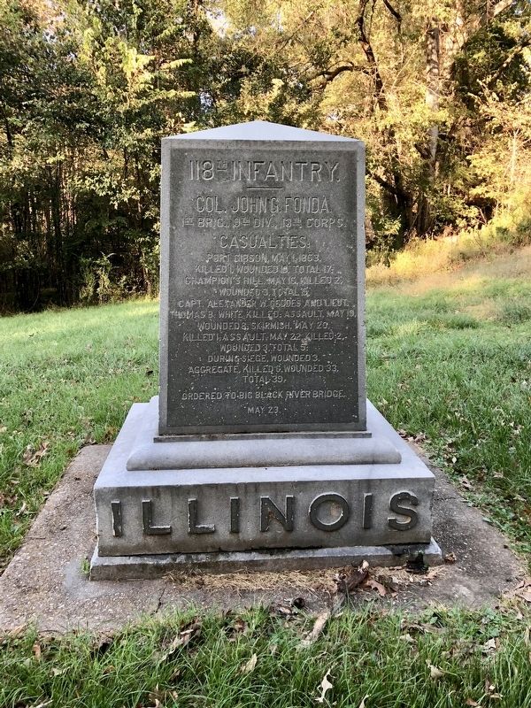 Illinois 118th Infantry monument. image. Click for full size.