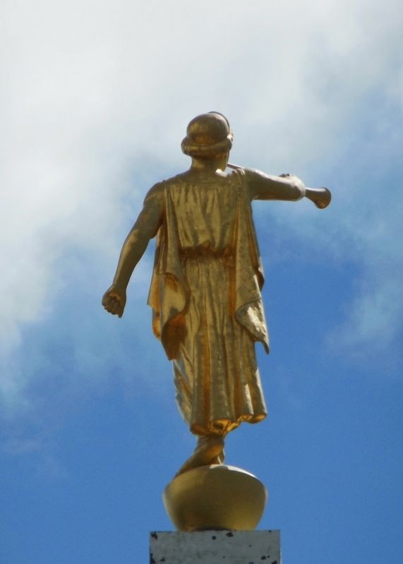 Idaho Falls LDS Temple Dome Statue. Click for full size. Idaho Falls LDS Temple Dome Statue image. Click for full size.