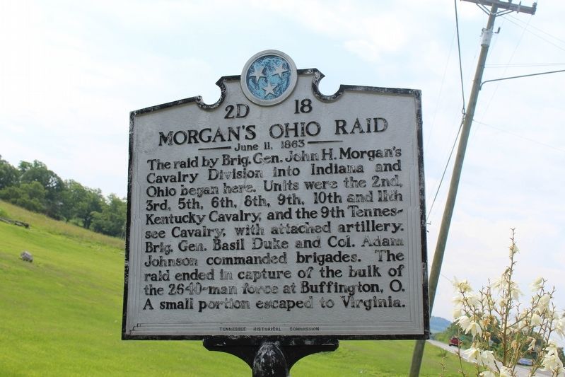 Morgan's Ohio Raid Marker image. Click for full size.