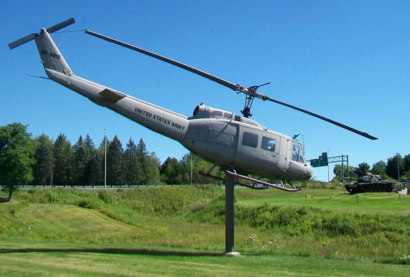 Maine Vietnam Veterans Memorial UH-1 Huey Helicopter image. Click for full size.