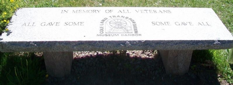 Veterans Memorial Bench near the Spanish-American War Memorial image. Click for full size.