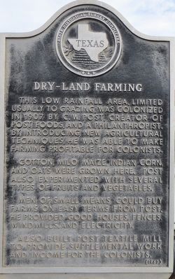 Dry-Land Farming Marker image. Click for full size.