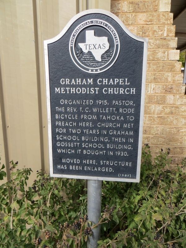 Graham Chapel Methodist Church Marker image. Click for full size.