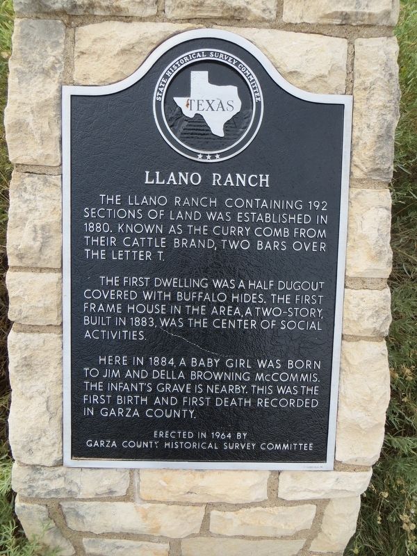 Llano Ranch Marker image. Click for full size.