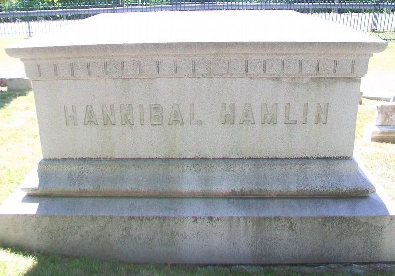 Hannibal Hamlin Family Marker in Mount Hope Cemetery image. Click for full size.