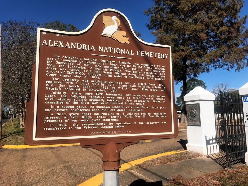 Alexandria National Cemetery Marker image. Click for full size.