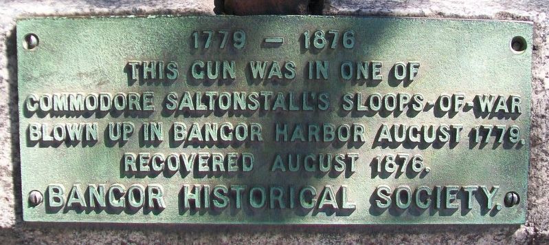 Saltonstall's Naval Fleet Gun Marker. Click for full size. Saltonstall's Naval Fleet Gun Marker image. Click for full size.