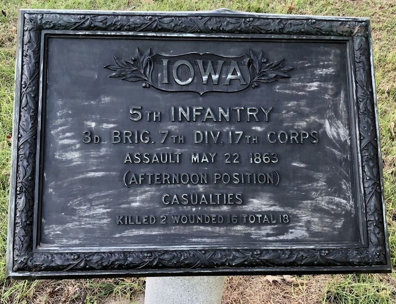 Iowa 5th Infantry Marker image. Click for full size.
