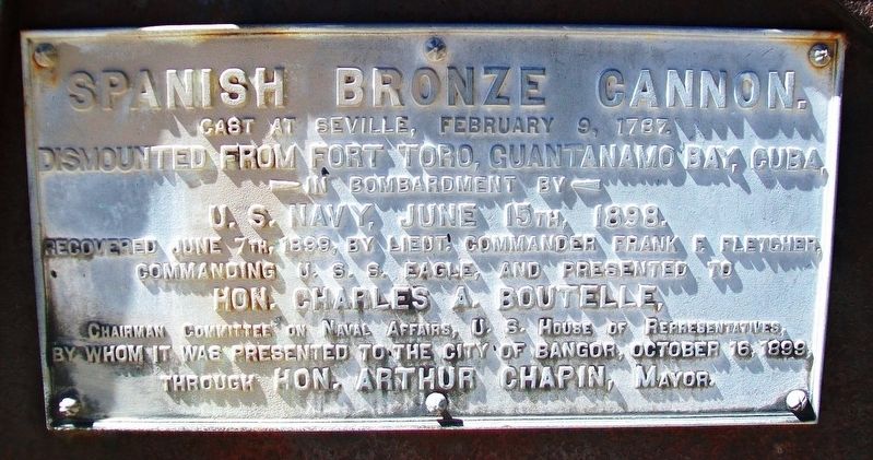 Spanish Bronze Cannon Marker image. Click for full size.