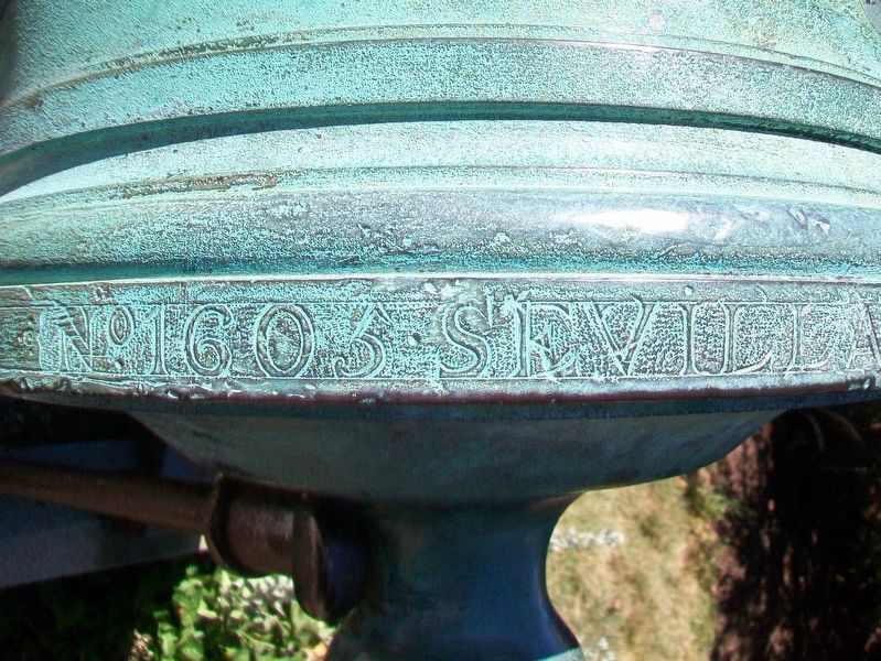 Spanish Bronze Cannon Detail image. Click for full size.
