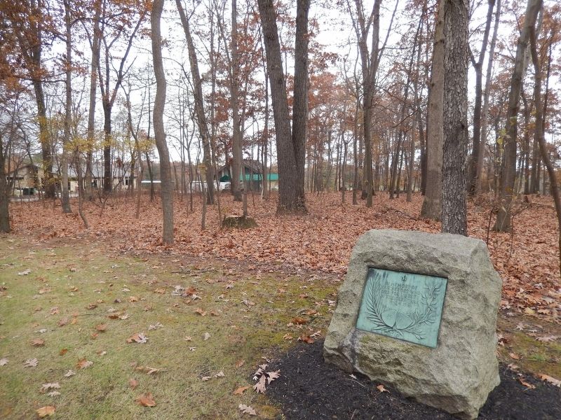 World War I Memorial Marker-in the background is the cemetery office image. Click for full size.