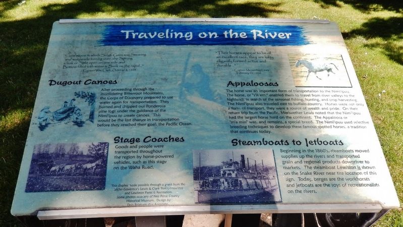 Traveling on the River Marker. Click for full size. Traveling on the River Marker image. Click for full size.