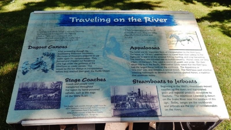 Traveling on the River Marker image. Click for full size.