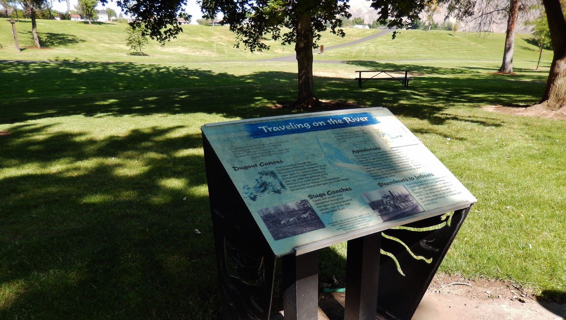Traveling on the River Marker (<i>wide view</i>). Click for full size. Traveling on the River Marker (<i>wide view</i>) image. Click for full size.