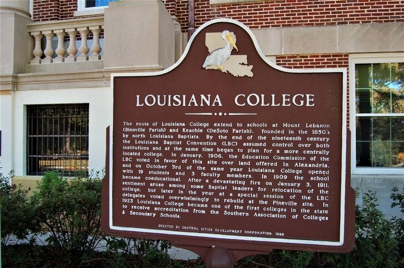 Louisiana College Marker. Click for full size. Louisiana College Marker image. Click for full size.