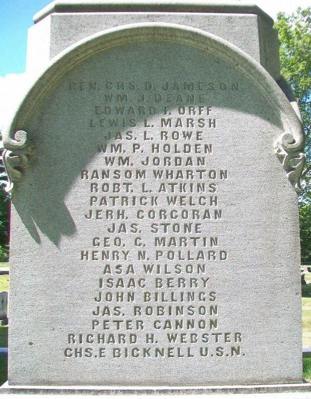 Civil War Memorial Honored Dead. Click for full size. Civil War Memorial Honored Dead image. Click for full size.