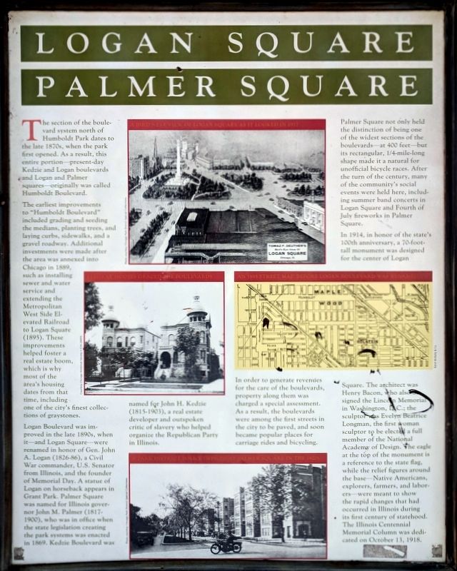 Logan Square Palmer Square Marker image. Click for full size.