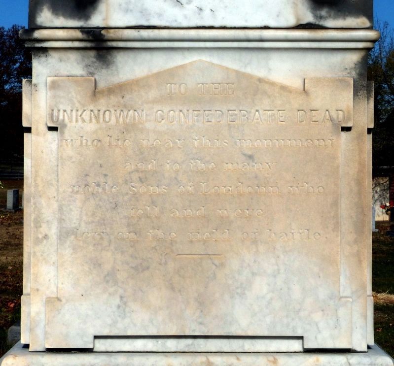To the Unknown Confederate Dead image. Click for full size.