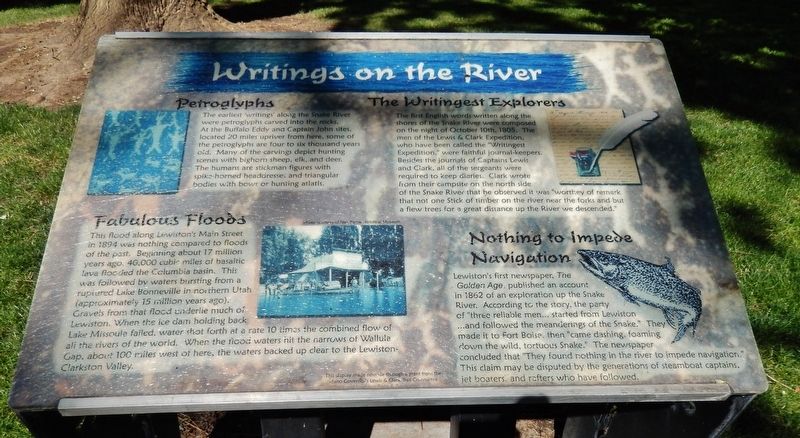 Writings on the River Marker. Click for full size. Writings on the River Marker image. Click for full size.