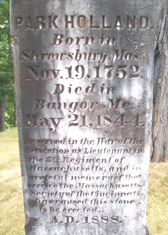 Park Holland Grave Marker. Click for full size. Park Holland Grave Marker image. Click for full size.