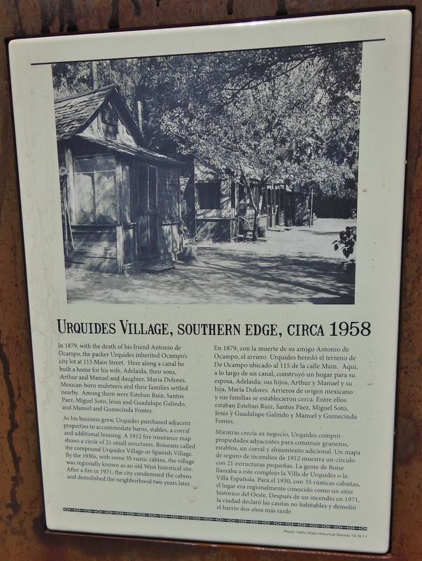 Urquides Village, Southern Edge, circa 1958 Marker image. Click for full size.