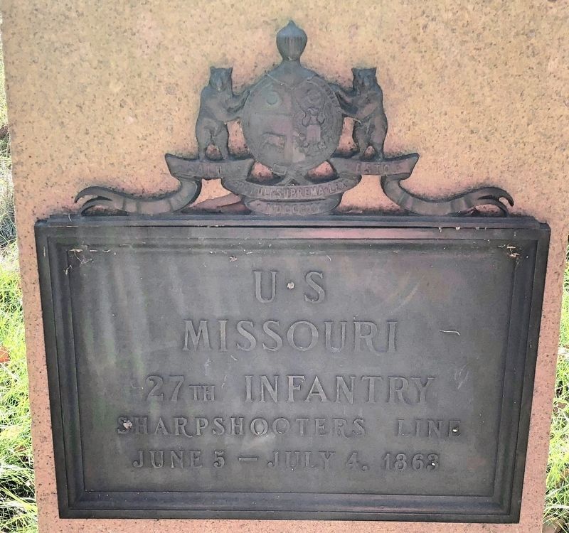 U S Missouri 27th Infantry Marker image. Click for full size.