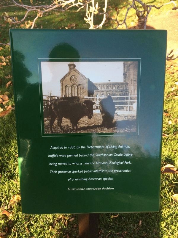 Acquired in 1886 by the Department of Living Animals Marker. Click for full size. Acquired in 1886 by the Department of Living Animals Marker image. Click for full size.