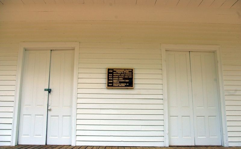 Wrightsboro Friends Meeting House Marker. Click for full size. Wrightsboro Friends Meeting House Marker image. Click for full size.