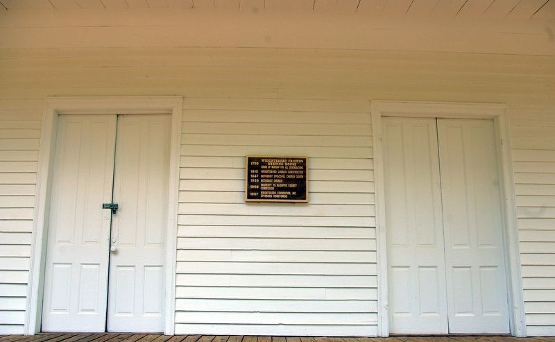 Wrightsboro Friends Meeting House Marker image. Click for full size.