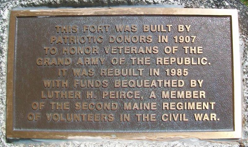 Grand Army of the Republic Fort Marker. Click for full size. Grand Army of the Republic Fort Marker image. Click for full size.