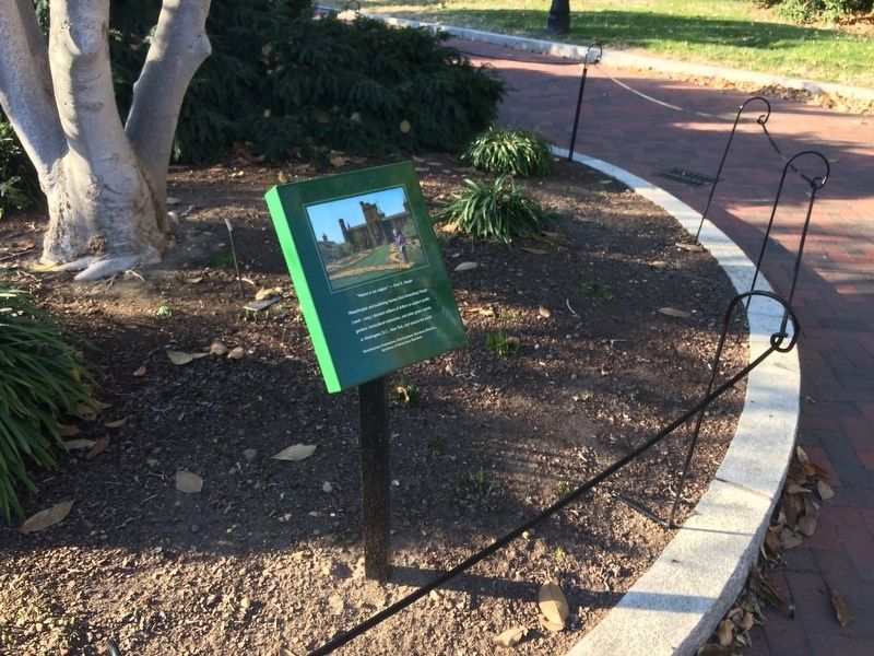 <i>"Nature is my religion."</i> -- Enid A. Haupt Marker. Click for full size. <i>"Nature is my religion."</i> -- Enid A. Haupt Marker image. Click for full size.