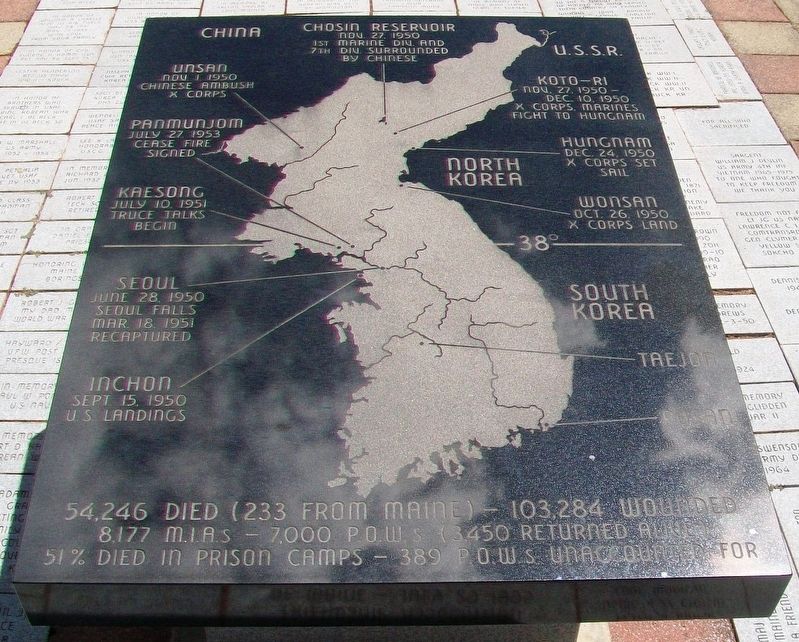 Maine Korean War Memorial Map image. Click for full size.