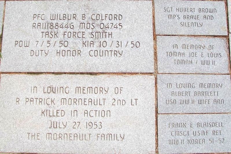 Maine Korean War Memorial Representative Pavers image. Click for full size.