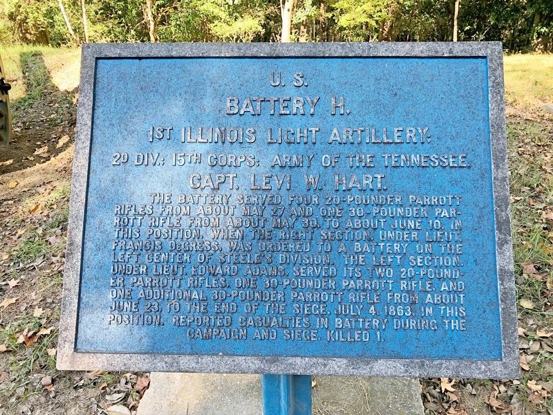 <small>U.S. </small> Battery H, Marker image. Click for full size.