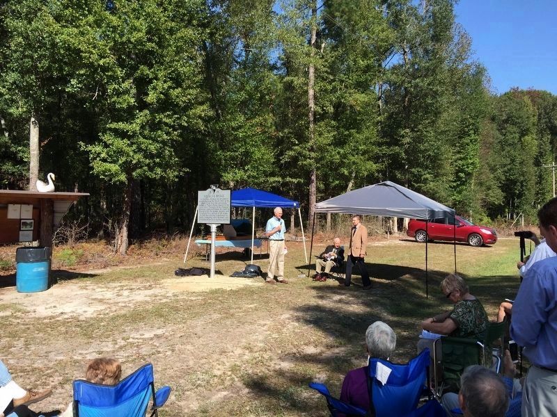 Dedication of Holman's Bridge Marker. Click for full size. Dedication of Holman's Bridge Marker image. Click for full size.