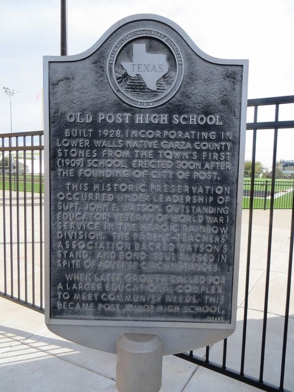 Old Post High School Marker. Click for full size. Old Post High School Marker image. Click for full size.