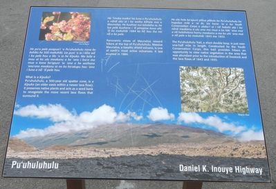 Pu'uhuluhulu Marker. Click for full size. Pu'uhuluhulu Marker image. Click for full size.