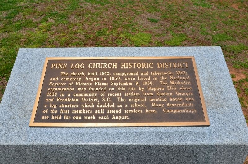 Pine Log Church Historic District Marker image. Click for full size.