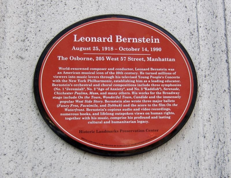 Leonard Bernstein Marker image. Click for full size.