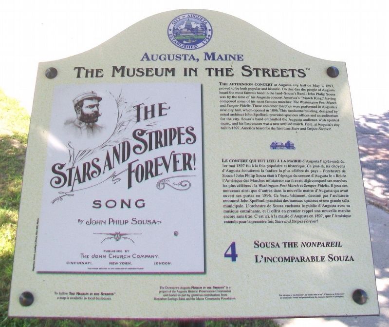 Sousa the <i>nonpariel</i> / L'incomparable Souza Marker image. Click for full size.