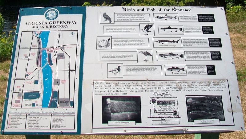 Birds and Fish of the Kennebec Marker image. Click for full size.