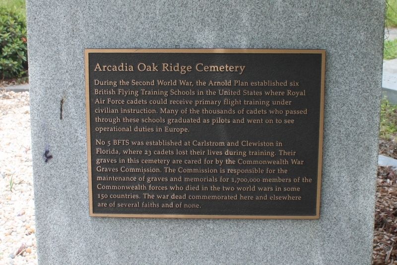 Arcadia Oak Ridge Cemetery Marker image. Click for full size.
