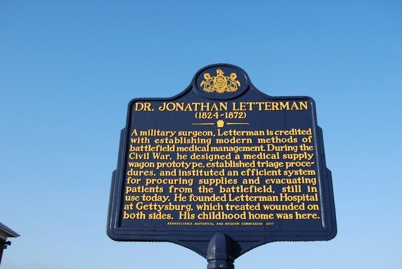 Dr. Jonathan Letterman Marker image. Click for full size.