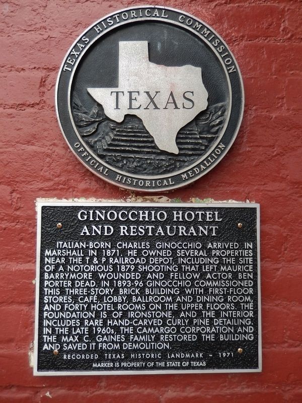 Ginocchio Hotel and Restaurant Marker image. Click for full size.