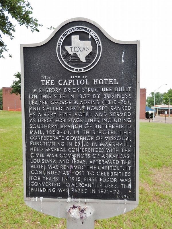 Site of The Capitol Hotel Marker image. Click for full size.