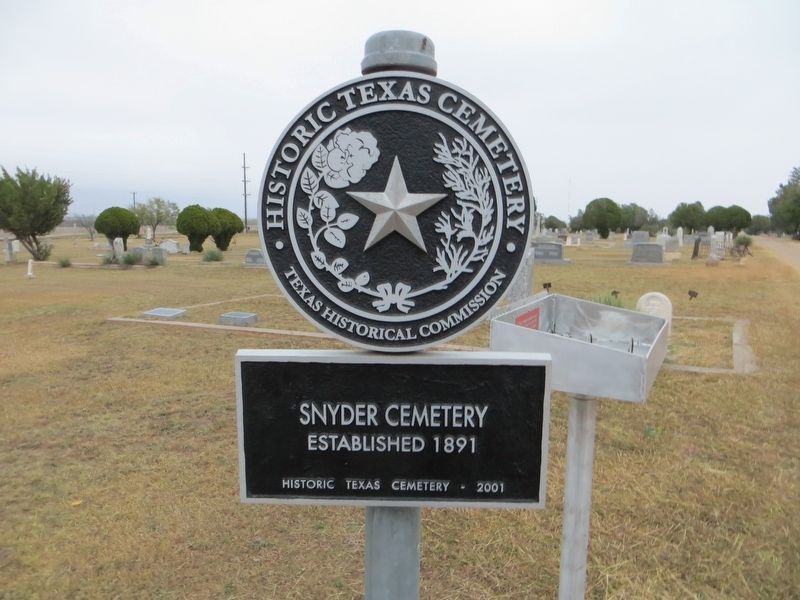 Snyder Cemetery Marker image. Click for full size.