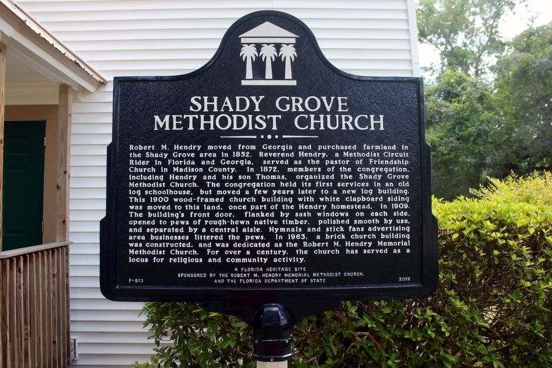 Shady Grove Methodist Church Marker image. Click for full size.