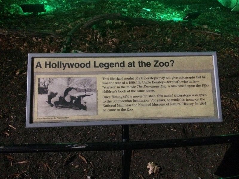 A Hollywood Legend at the Zoo? Marker image. Click for full size.